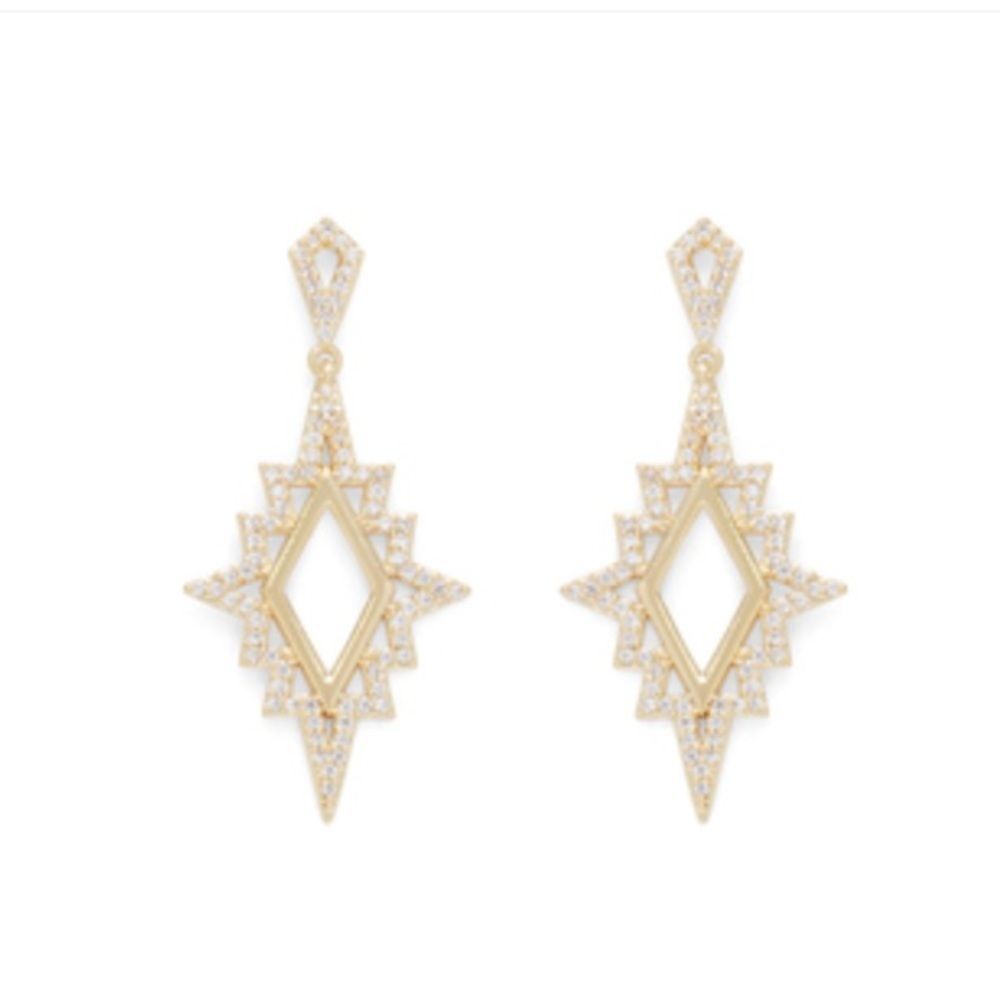Rudiment  Rheinstone earrings - Picture 3 of 3